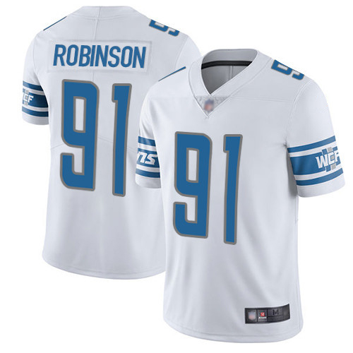 Detroit Lions Limited White Men Ahawn Robinson Road Jersey NFL Football 91 Vapor Untouchable
